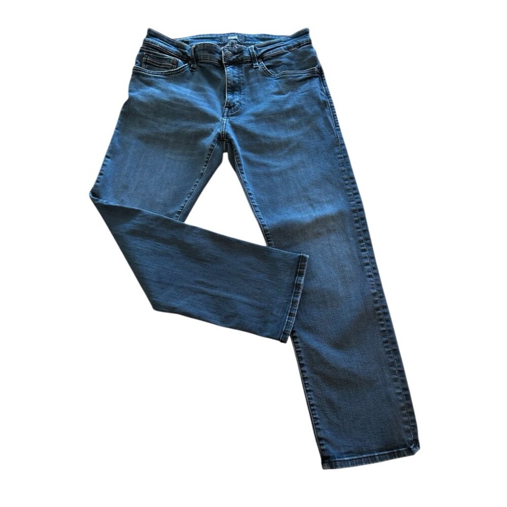 MAVI Zach Straight Leg Jeans – Dark Wash, Light Whiskering & Soft Fade – 34/30